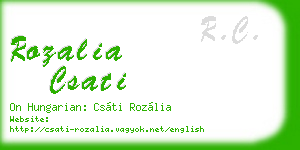 rozalia csati business card